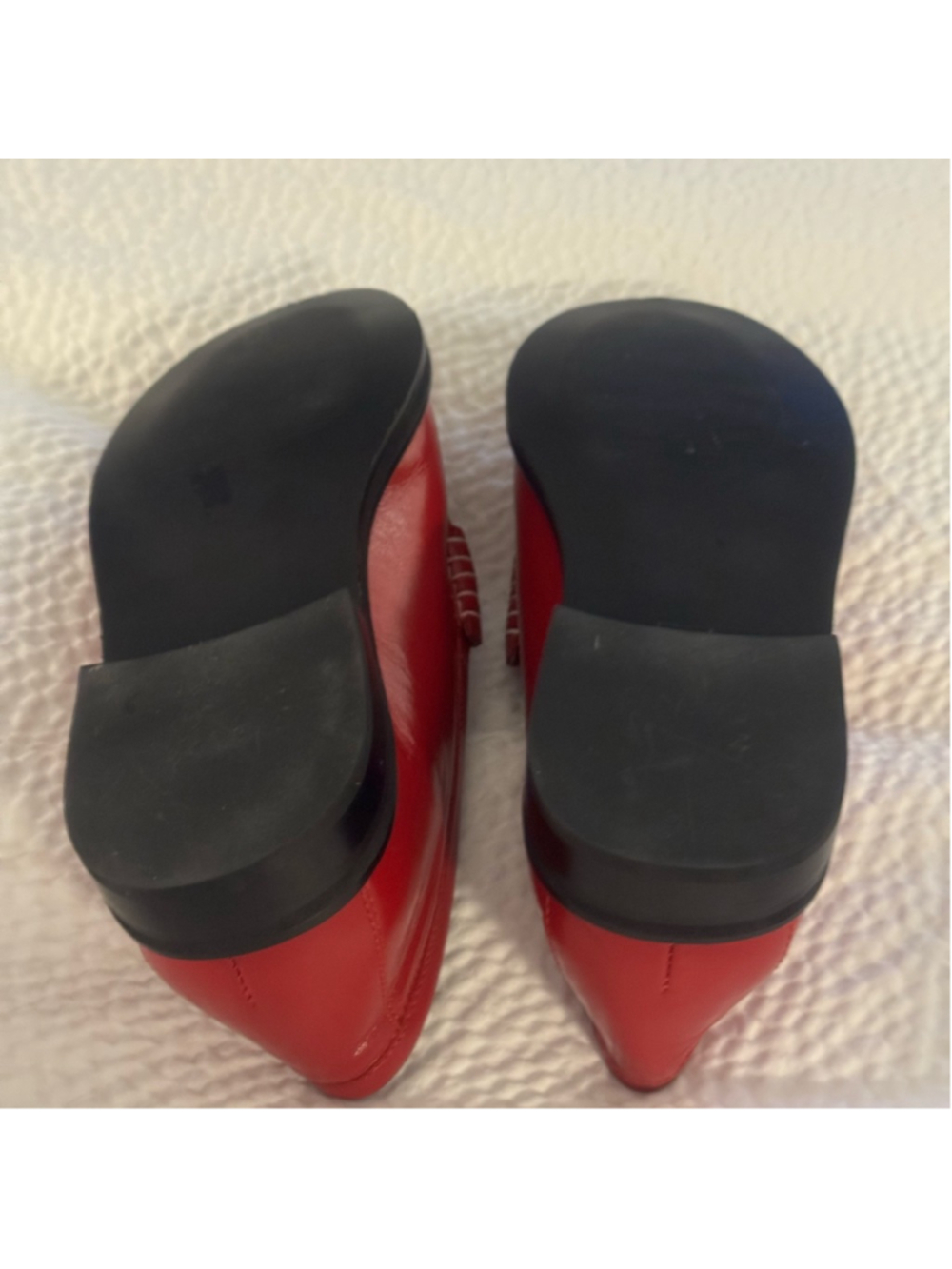 Steve Madden Red Leather Penny Loafers Women’s Size 9.5 Classic Preppy Chic - Picture 7 of 9